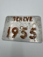 Plaque d'immatriculation Genève ancienne, année 1955