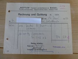 Basel, NEPTUN, Transport und Schiffahrts AG 16.Juni 1950