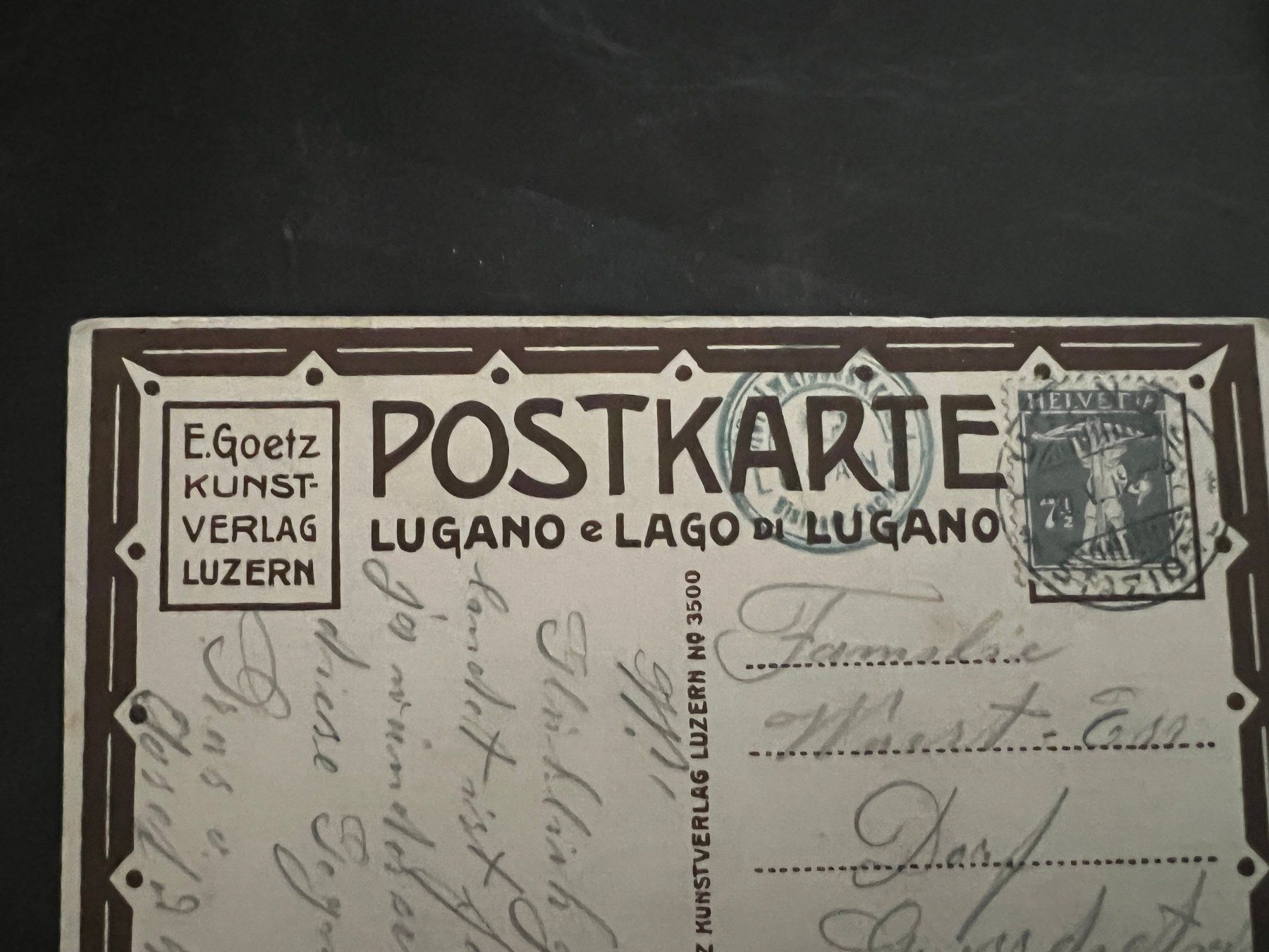 Ansichtskarten: AK   1919 Morcote   (G3285) – Gebraucht aus Hinwil von Sidi4 1