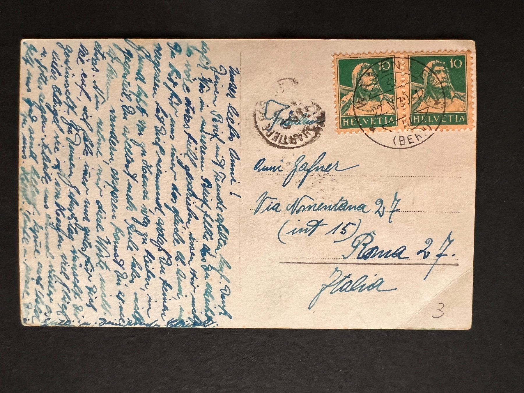 Cartoline postali: Ansichtskarte Geburtstag Litho  1930   (P745) – Usato da Hinwil venduto da Sidi4 1