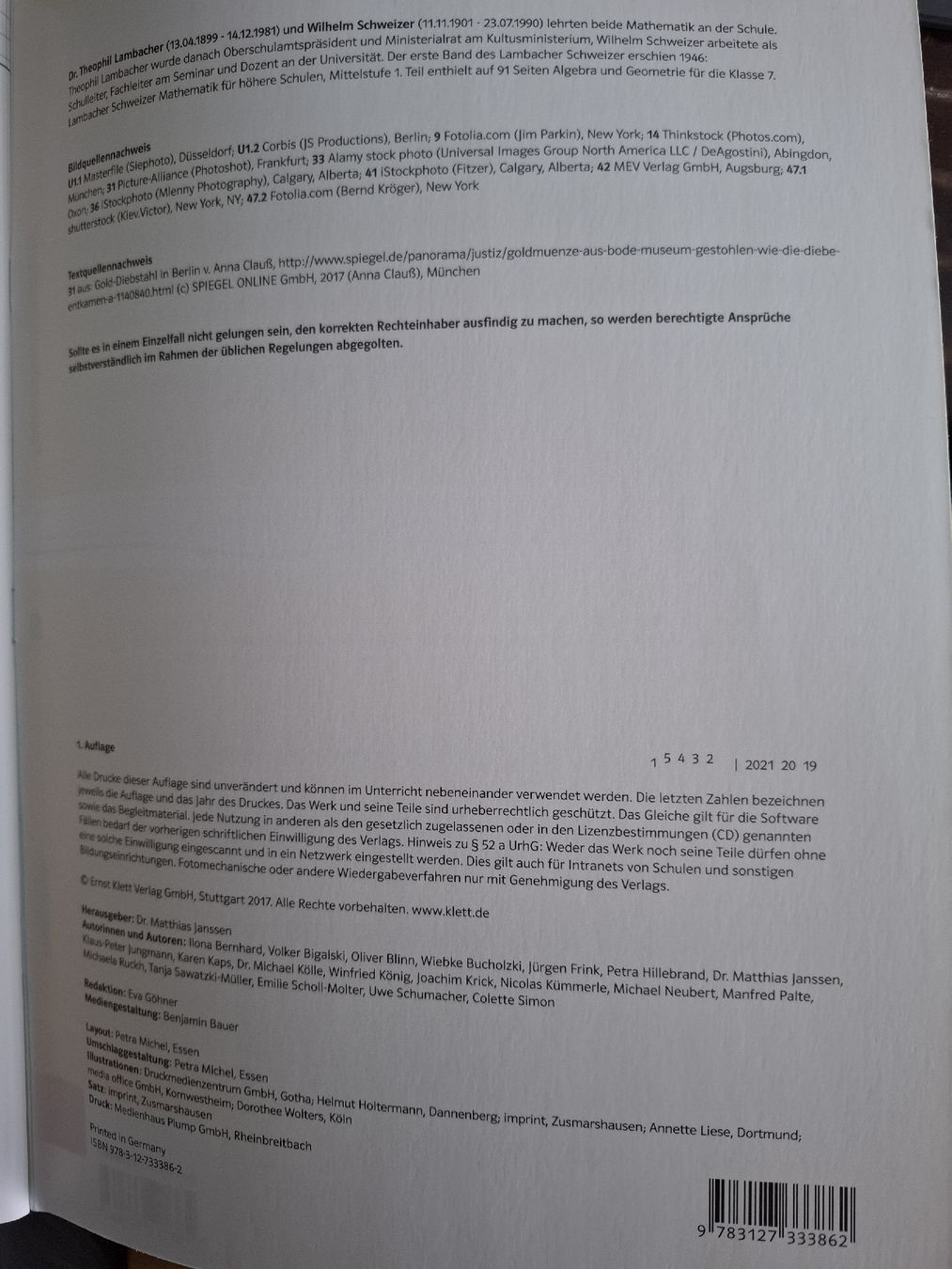 Libri: Lambacher Schweizer Mathematik Gymnasium 8. Klasse – Usato da Kreuzlingen venduto da markswiss 3