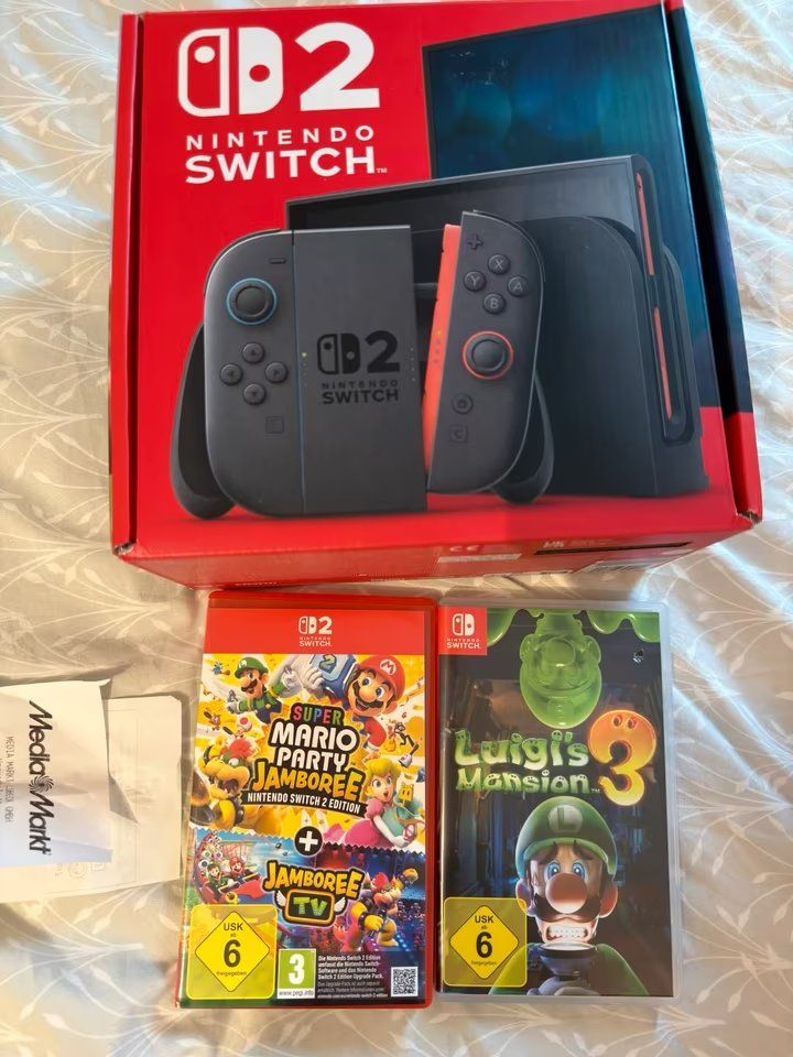 Nintendo Konsolen: Nintendo Switch 2 Mega Angebot set Mario Party + Luigi OVP – Gebraucht aus Hochdorf von RRocket1291