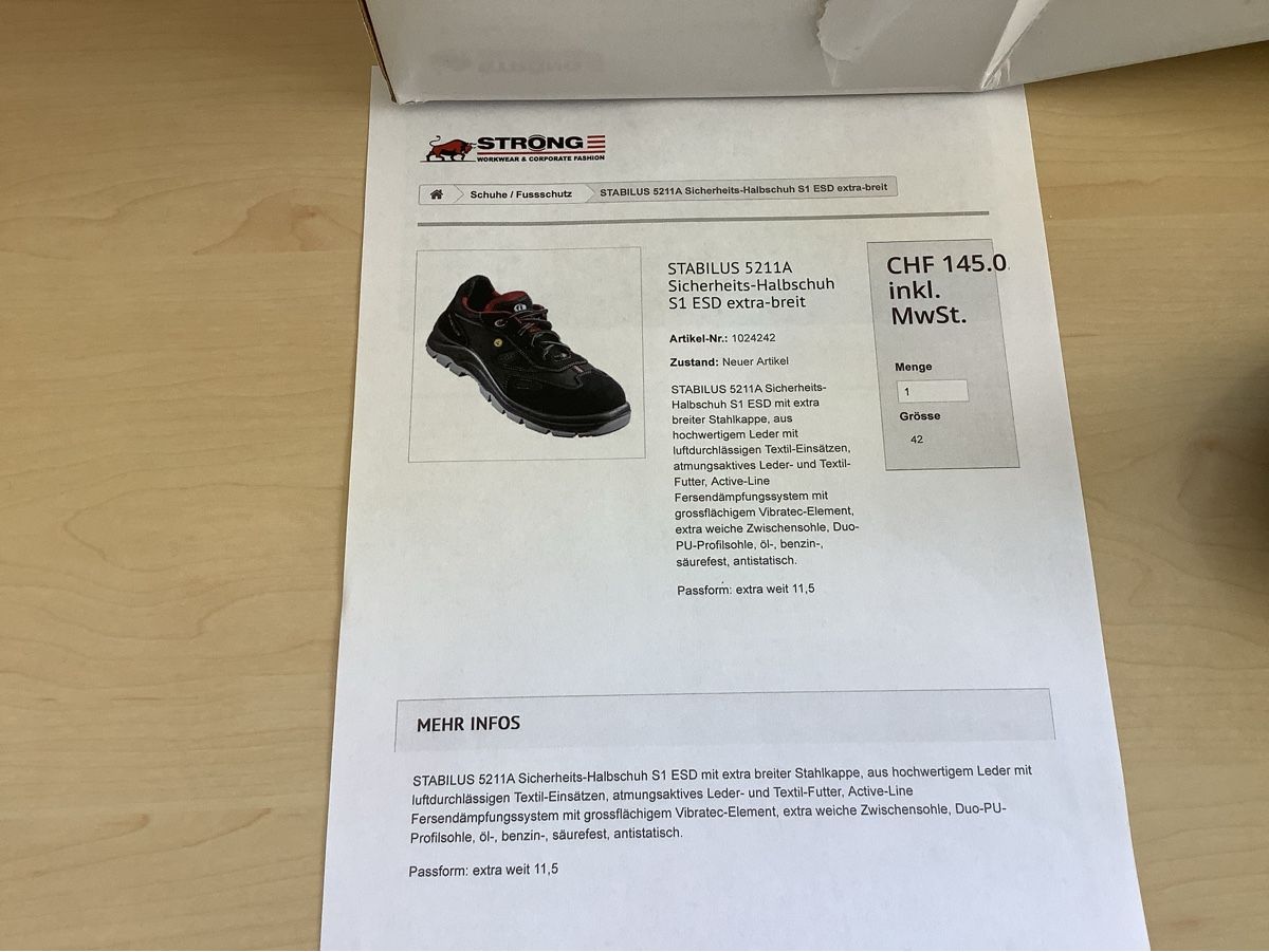 Scarpe da uomo: Arbeitsschuhe – Nuovo e nell'imballaggio originale da Hergiswil b. Willisau venduto da urs056 1