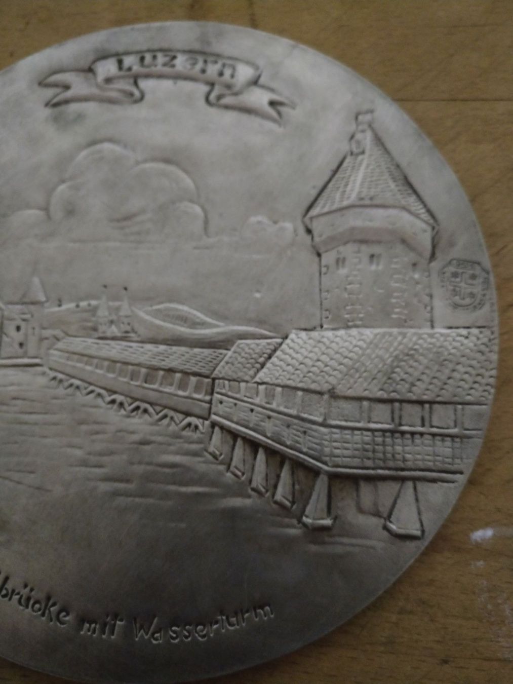 Schilder: Zinn Schild Luzern Kapellbrücke – Gebraucht aus Dierikon von lismar13 1