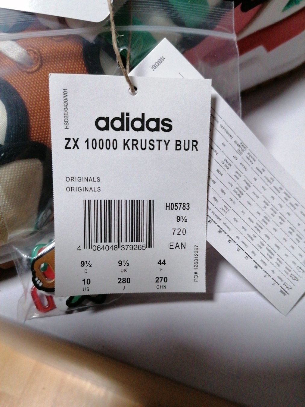 Adidas Scarpe da uomo: Adidas x Krusty Burger ZX 10000 – Nuovo e nell'imballaggio originale da Sevelen venduto da Mikey_1988 1