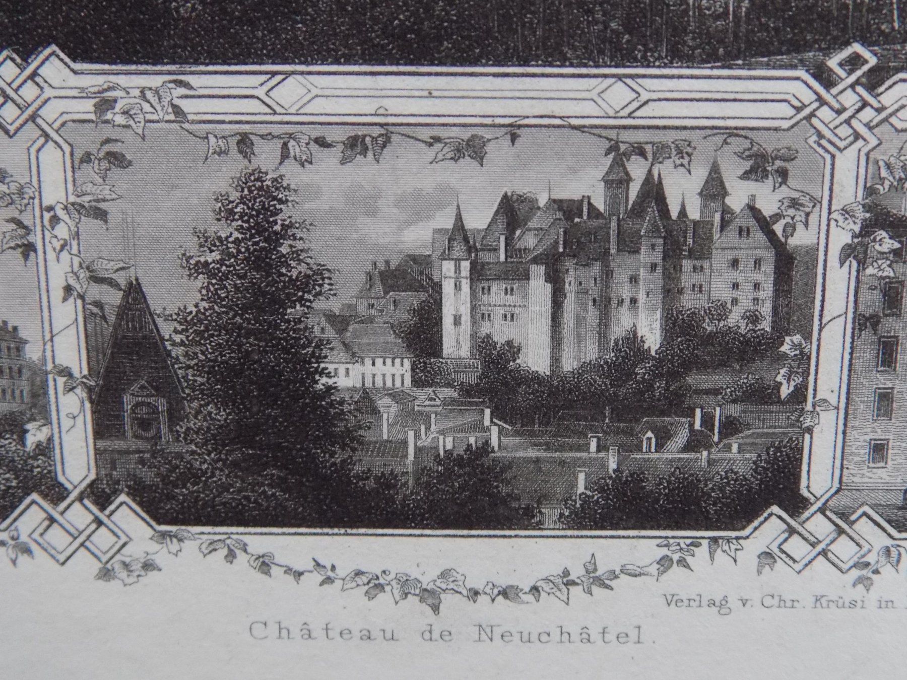 Gravures: Neuchâtel Souvenirblatt – D'occasion à Risch par Rischli15 8