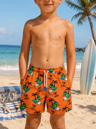 SHORT DE BAIN ORANGE POUR ENFANT
