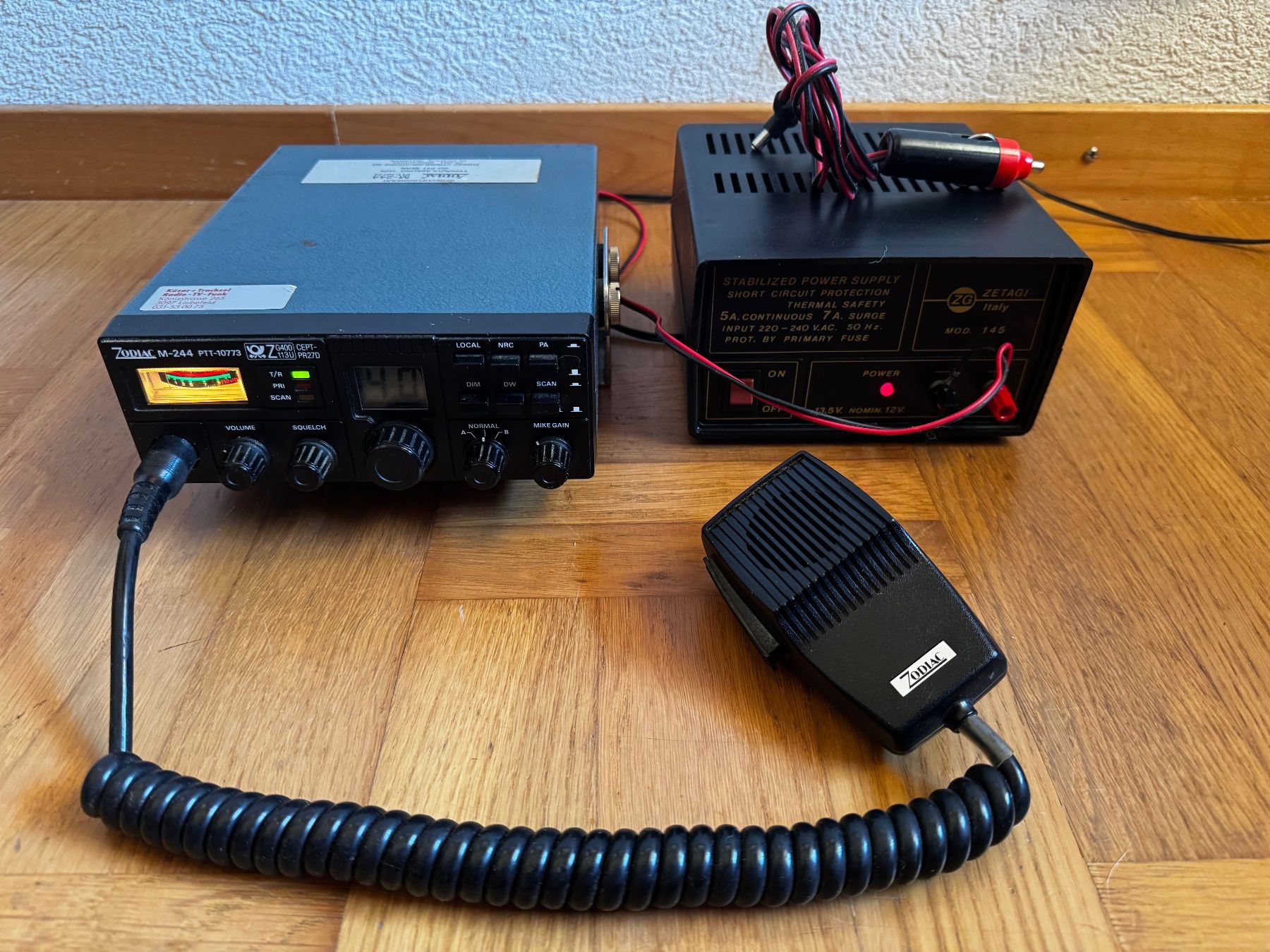 Radiocomunicazione: Funkgerät Zodiac M-244 – Usato da Schwarzenburg venduto da Bdi1