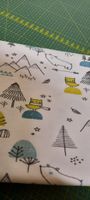 Stoff Baumwolle Wald Tiere Muster 110x50 cm Neuware