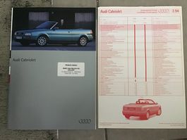 Audi Cabriolet Verkaufsprospekt 42 Seiten Preisliste 8.1994