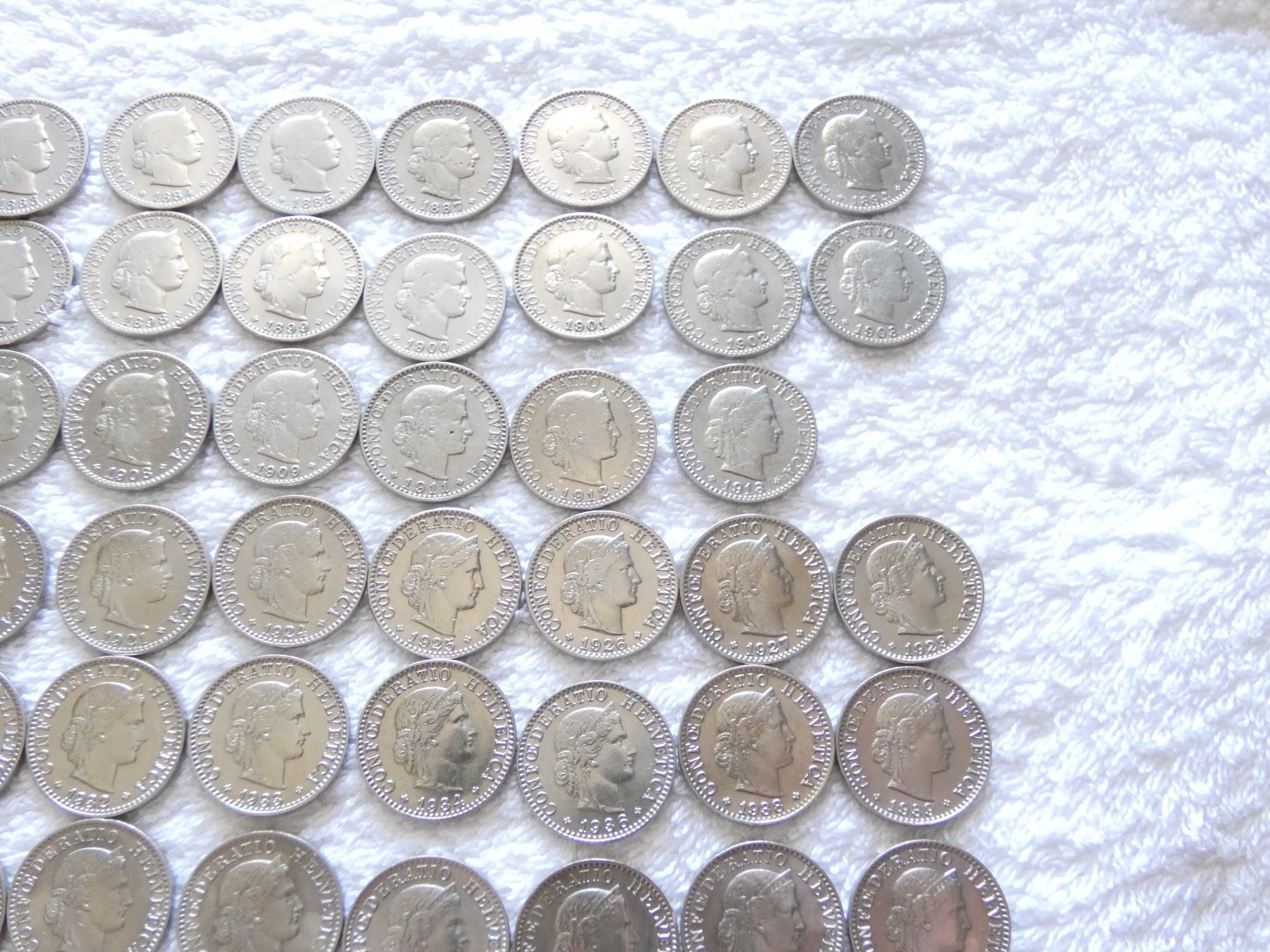 Tutti le monete: Lot 20 centimes/rappen 1850-1966 – Usato da Nyon venduto da Ilmi09 2
