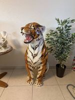 Grosser Keramik-Tiger - Dekofigur / Vintage