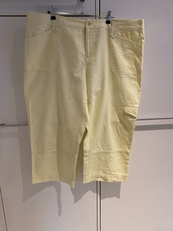 BIAGGINI Leinen-Cargohose in Hellgelb – Gr. 48