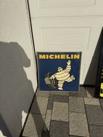 MADE FRANCE 2 Seiten Michelin Männchen Blechschild,