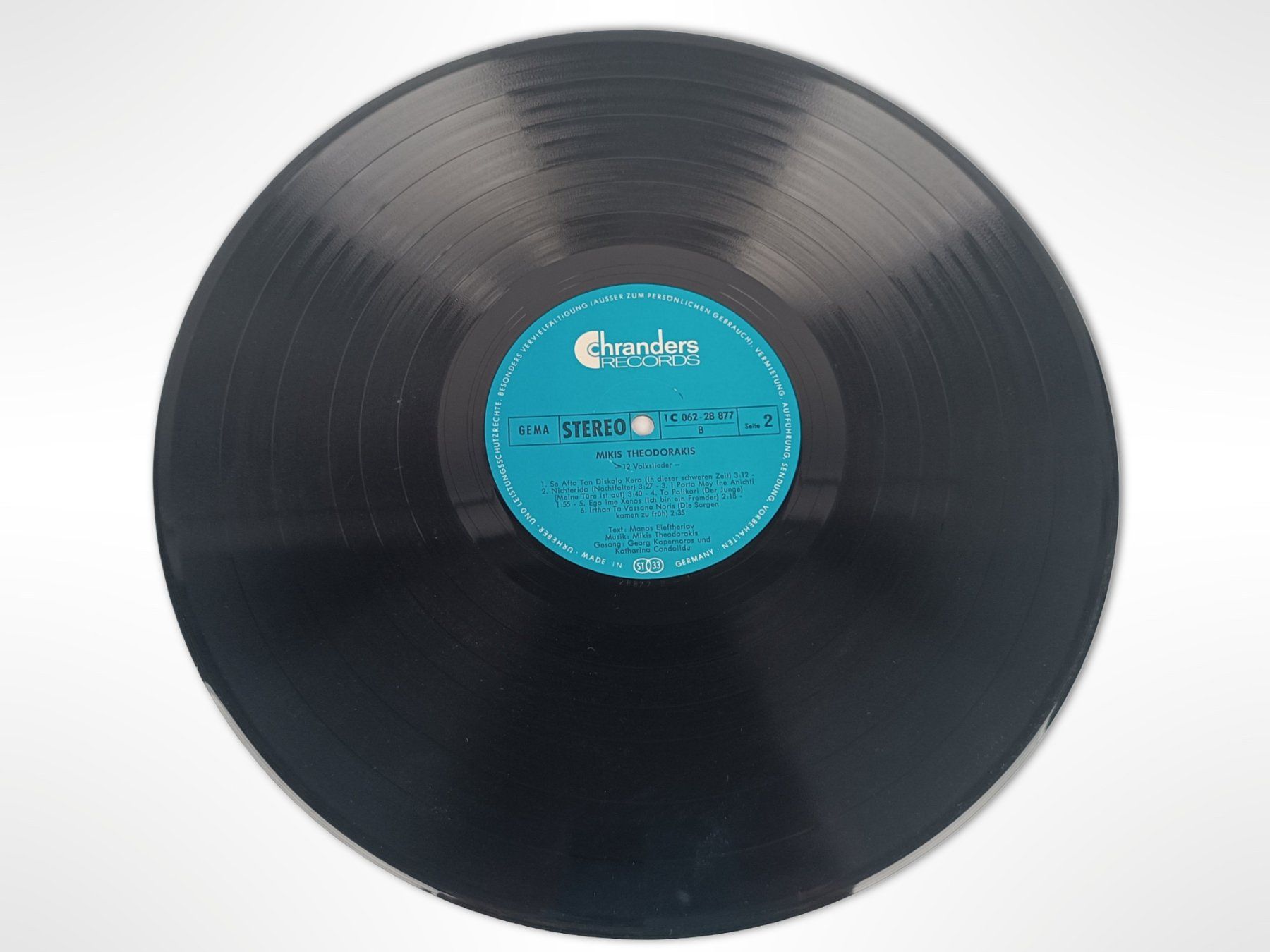 Dischi in vinile: Vinyl MIKIS THEODORAKIS 12 VOLKSLIEDER – Usato da Suhr venduto da Restwert_Suhr 3