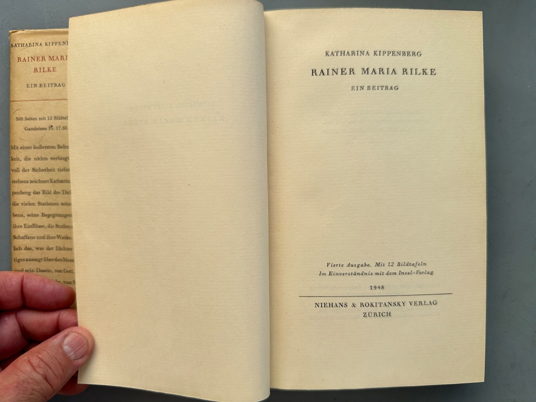 Libri: Katharina Kippenberg: Rainer Maria Rilke. Ein Beitrag. – Usato da Zürich venduto da allp 2