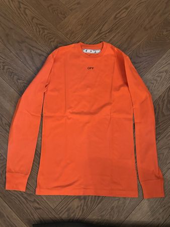 Off-White Orange Long Sleeve T-Shirt - Size Large NEW!