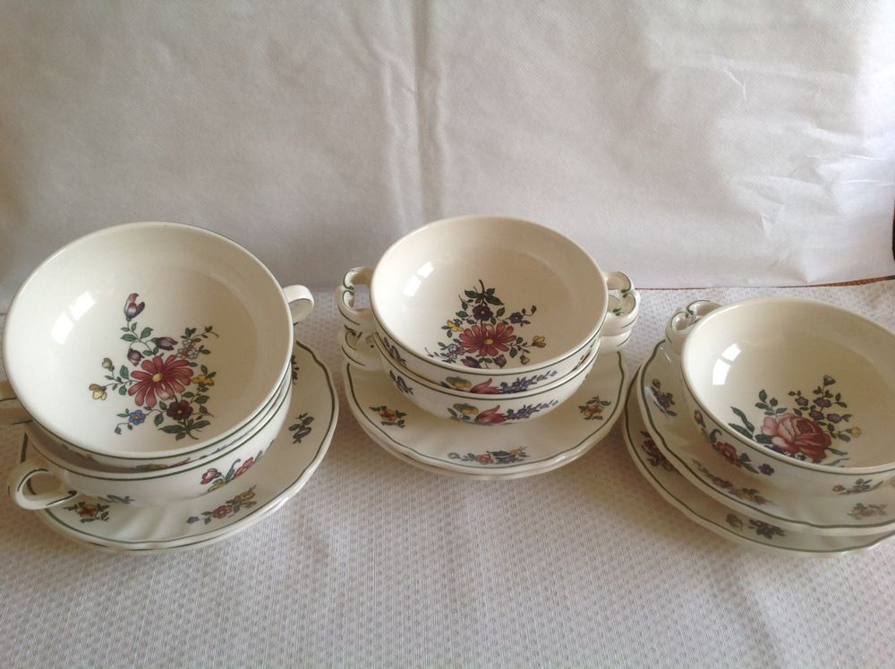 Bols Café Soupe Design 2 Bols à Soupe Janneke Brinkman - Motif Fruits Et Fleurs - 380 Ml - Porcelaine Vaisselle Porcelaine