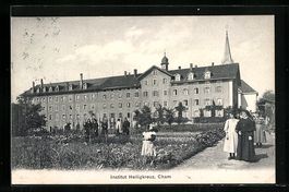 AK Cham, Institut Heiligkreuz, 1914