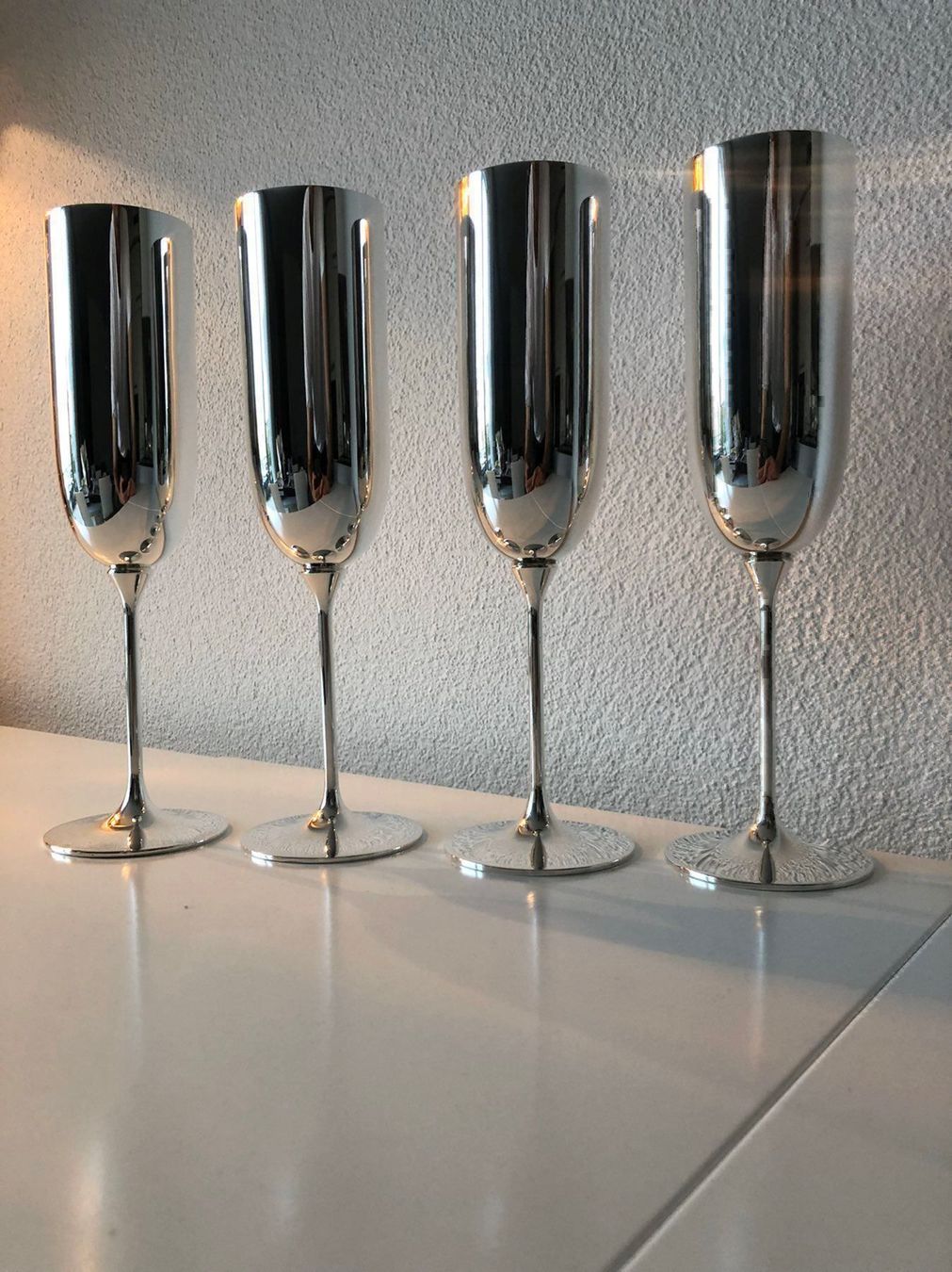 Robbe & Berking Bicchieri: 4 ROBBE & BERKING Champagnerkelche versilbert – Usato da Zürich venduto da Christian-Albert 7