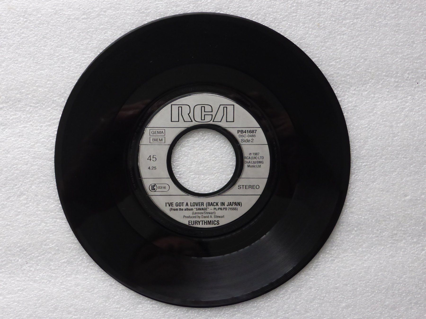 Schallplatten: Vinyl Single  EURYTHMICS – Gebraucht aus Küssnacht am Rigi von Mondkinder 2