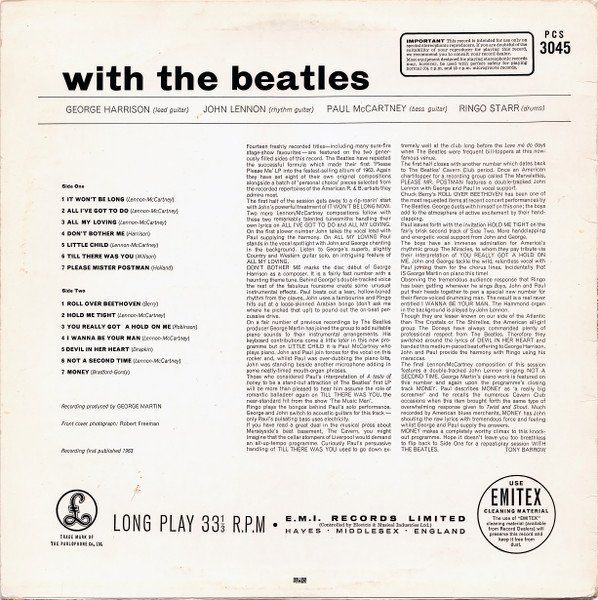 Dischi in vinile: Beatles: With The Beatles LP – Nuovo (secondo la descrizione) da Steinhausen venduto da Vilivinili 1
