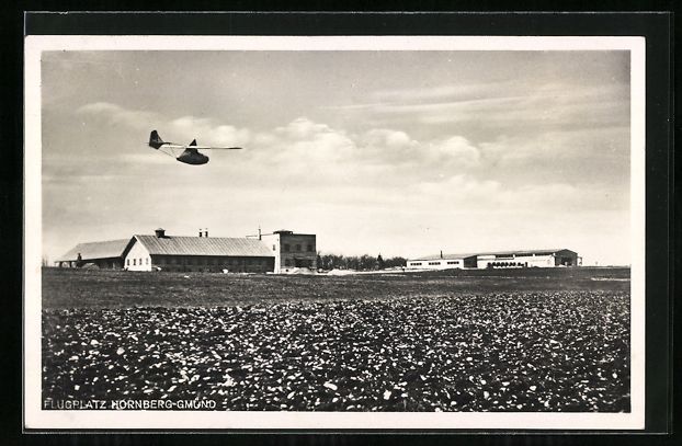 Cartoline postali: Hornberg-Gmünd, Flugplatz, Flugzeug bei – Usato da Berlin venduto da bartko-reher