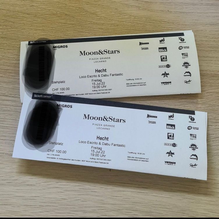 Moon&Stars Tickets für Hecht, Loco Escrito & Dabu Fantastic Kaufen
