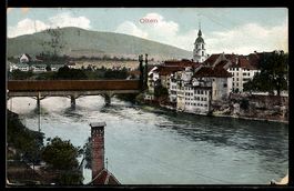 AK Olten, Fluss mit gedeckter Brücke