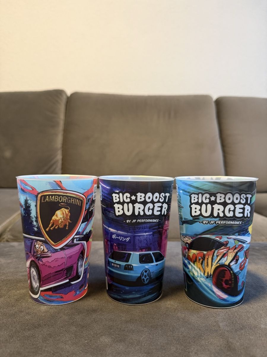 Behälter & Ähnliches: 6x Trinkbecher Big Boost Burger JP Performance  – Neu (gemäss Beschreibung) aus Herisau von Antonys