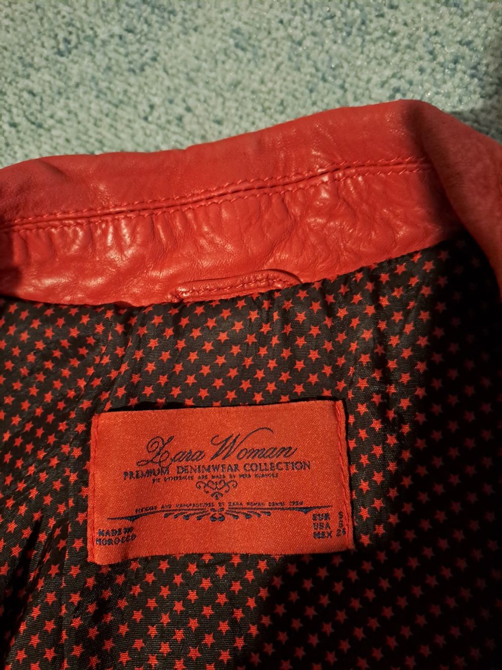 Zara Giacche: Lederjacke, rot, Zara, Gr. S – Usato da Frauenfeld venduto da Andadaa 2