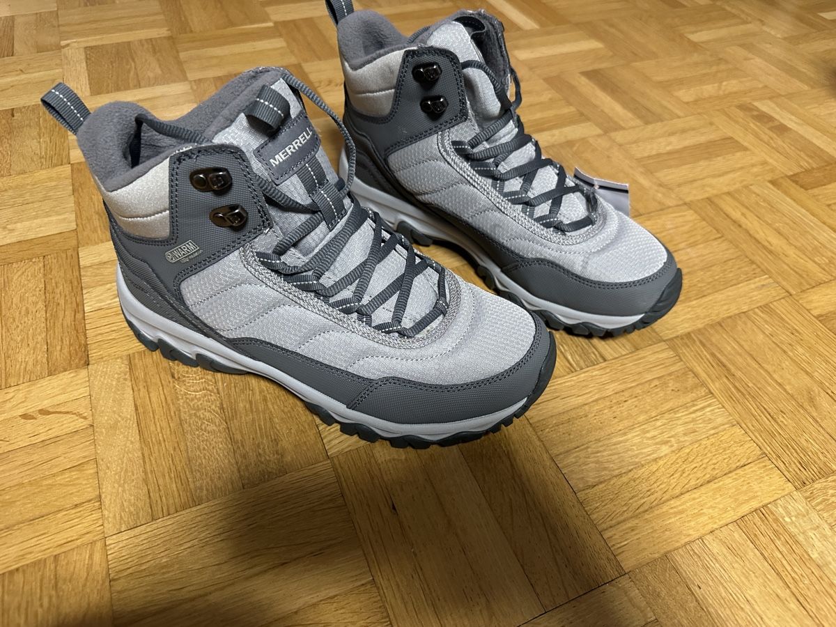 Merrell Scarpe da donna: Merrell Ice Cap Mid Lace 5,Damenwanderschuhe, hellgrau, 38, – Nuovo e nell'imballaggio originale da Neuchatel venduto da feta_ze 5