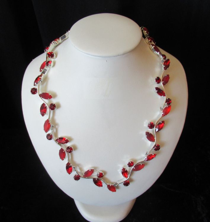 Collier rouge, cristal de Bohême | Kaufen auf Ricardo
