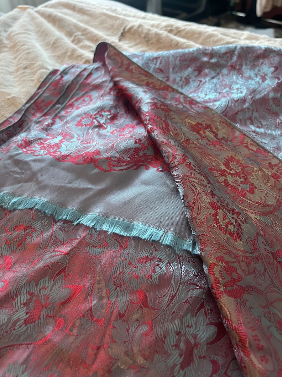 Foulard & Sciarpe: Edler Seidenschal in blau-rot – Usato da Zürich venduto da sheijla
