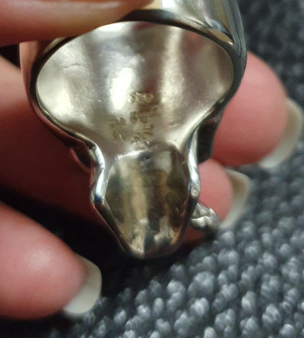 Ringe: Neu: Ring Bikerschädel mit Zigarre  / Gr. 63 /40Gr. / Silber – Neu (gemäss Beschreibung) aus Muri AG von Edlerweiss-Schwarz 5