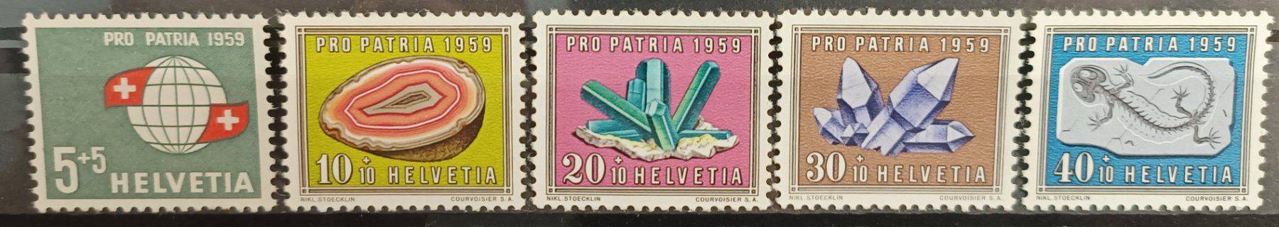 Tutti i francobolli: 1959 Pro Patria Satz postfrisch** – Usato da Dübendorf venduto da goeggi79