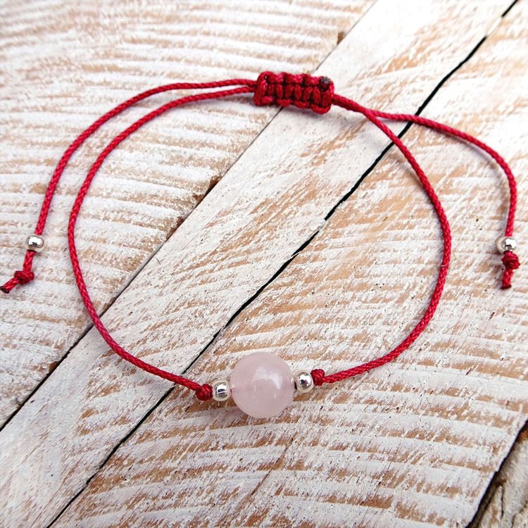 Rosenquarz Armband Mit Schutzengel Charm - Handgefertigtes Schmuckstück Für Mädchen