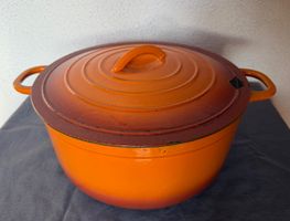 Bräter Gusseisen CLUS Orange mit Deckel gebraucht