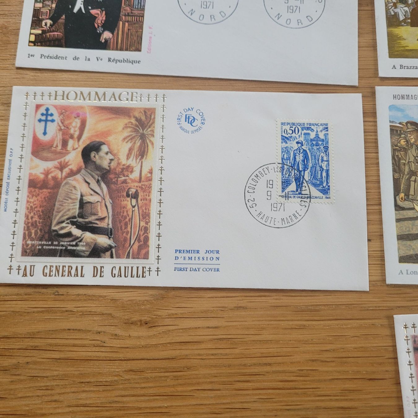 Tutti i francobolli: Lot FDC Général De Gaulle – Usato da Biel/Bienne venduto da Destockweb 6