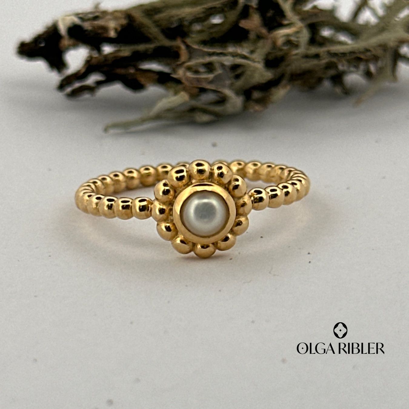 Olga Ribler Ringe: Perlenring – Silber vergoldet – Gr. 56 – Neu (gemäss Beschreibung) aus Luzern von Schmuckoutlet 4