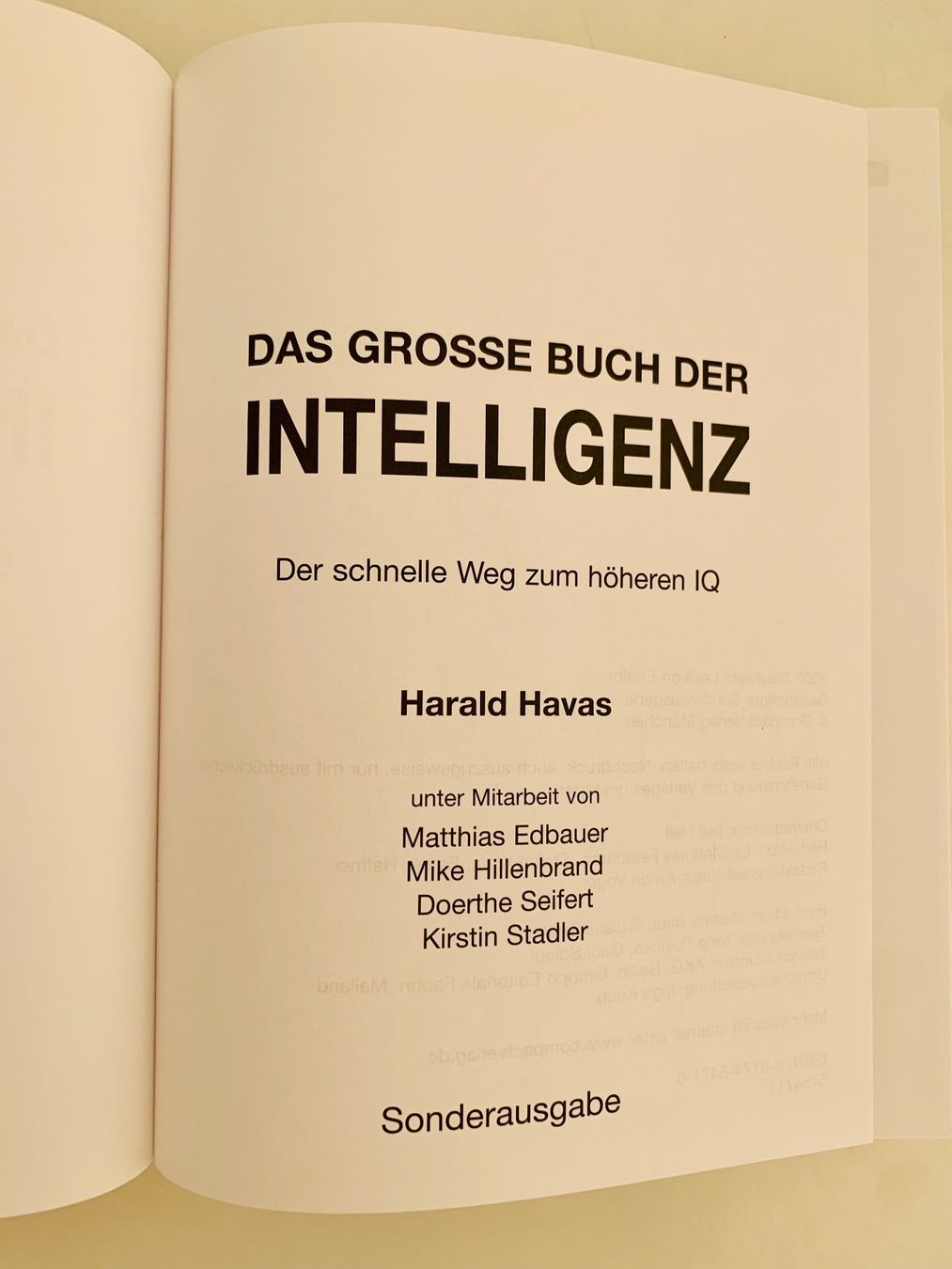 Libri: Das grosse Buch der Intelligenz, IQ verbessern – Usato da Maienfeld venduto da mar_59mb 1