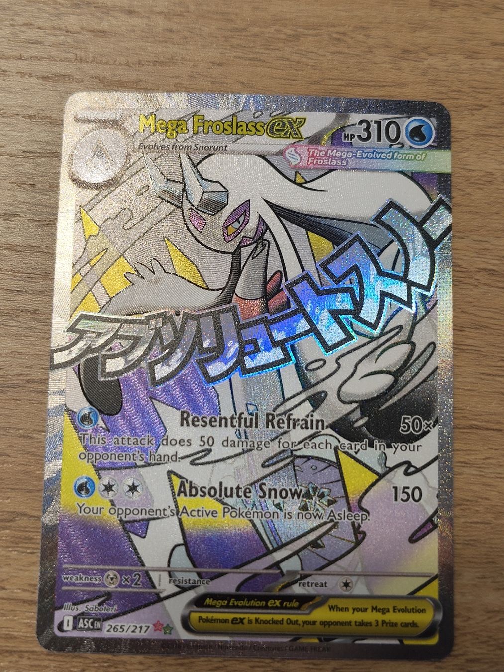 Pokémon Carte collezionabili: Mega Froslass EX 265/217 EN – Nuovo (secondo la descrizione) da Therwil venduto da Cordachu_Trade