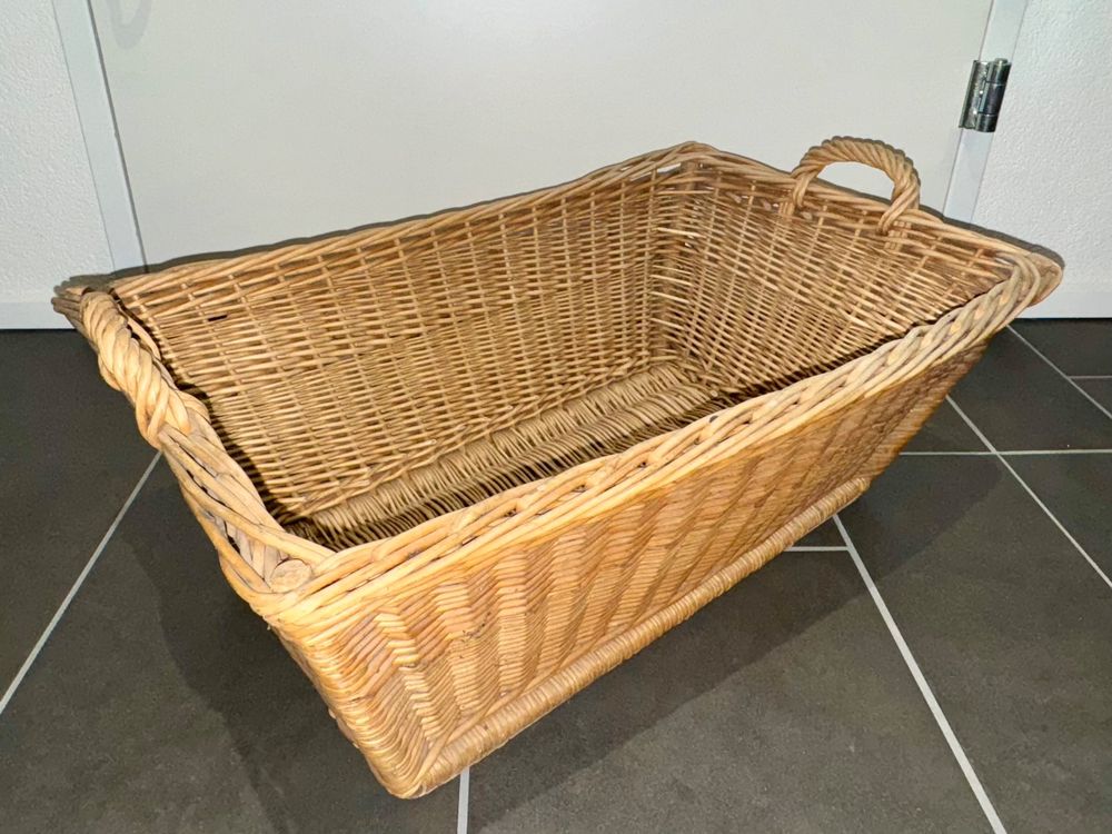 Alter Weidekorb Wäschekorb 50er 60erJahre vintage Korb Kaufen auf