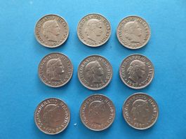 Münzen 10 Rappen 1951-1960