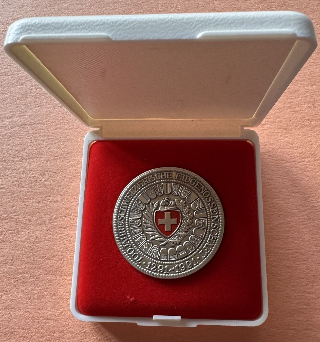 Medaglie: Schraubtaler Silber - 700 Jahre Eidgenossenschaft – Nuovo e nell'imballaggio originale da Diepoldsau venduto da preisparadies-ch 3