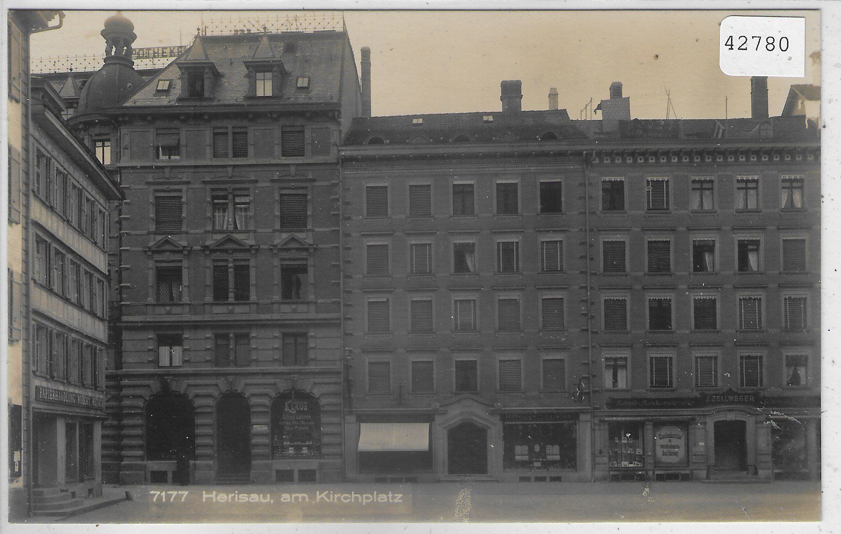 Cartoline postali: Herisau am Kirchplatz – Usato da Ettingen venduto da Kartenplanet