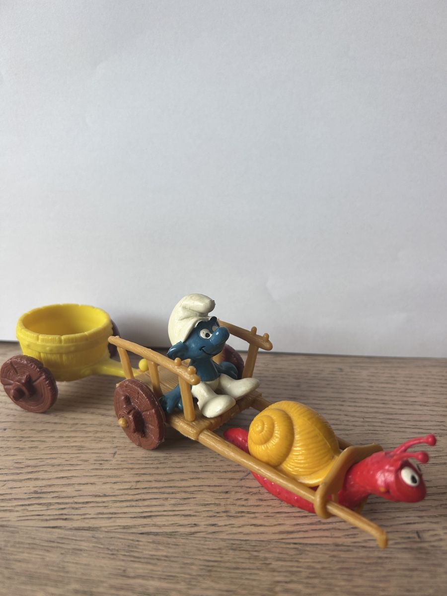 Schleich Statuette: Schlumpf-Schneckenwagen – Usato da Dübendorf venduto da bka_yym5