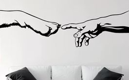 Sticker Hundepfote/Hand (schwarz) 57 cm