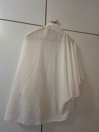 Giacchettino bianco semi trasparente poliestere tg.XL