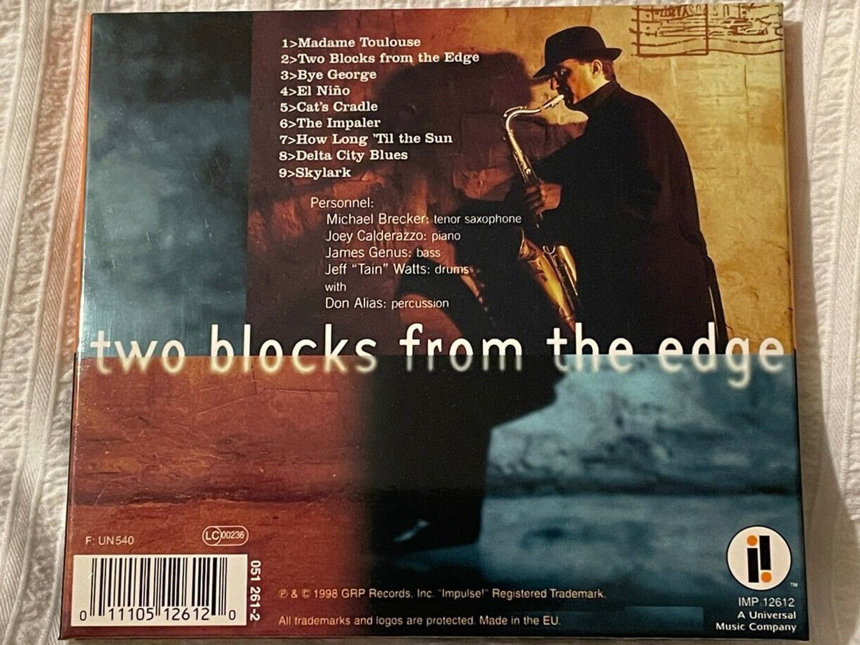 CD: Michael Brecker - Two Blocks from the Edge             ©1998 – Usato da St. Gallen venduto da elk2020 3
